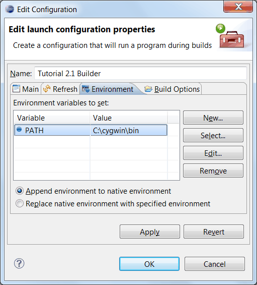 Define environment variables