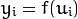 y_i = f(u_i)