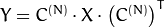 Y = C^{(N)}  \cdot X  \cdot \left (C^{(N)} \right )^T