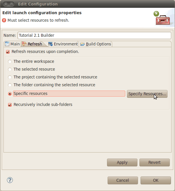 Define environment variables