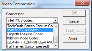 Select the codec type to use
