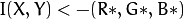 I(X,Y) <- (R*,G*,B*)