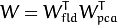 W = W_{fld}^{T} W_{pca}^{T}