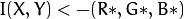 I(X,Y) <- (R*,G*,B*)