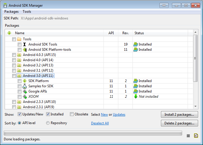 Android SDK Manager