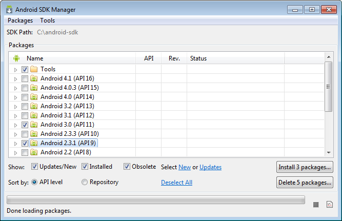 Android SDK Manager