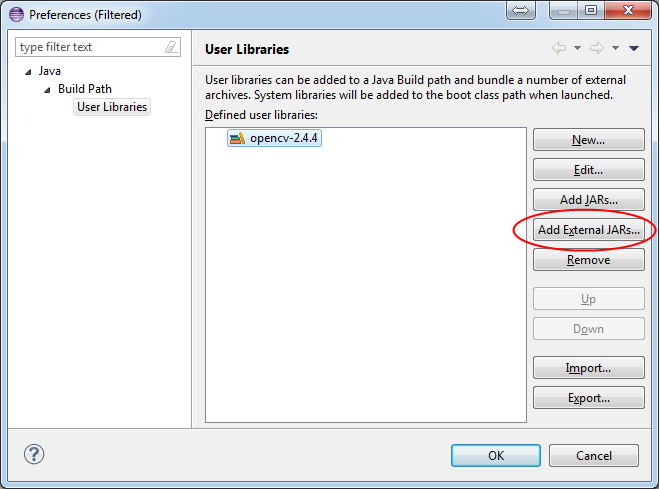 Eclipse: external JAR