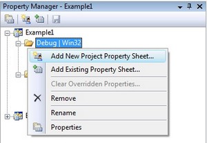 Add a new Property Sheet