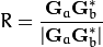 R = \frac{ \mathbf{G}_a \mathbf{G}_b^*}{|\mathbf{G}_a \mathbf{G}_b^*|}