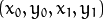 (x_{0}, y_{0}, x_{1}, y_{1})