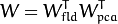 W = W_{fld}^{T} W_{pca}^{T}