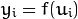 y_i = f(u_i)