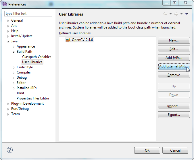 OpenCV Using OpenCV Java With Eclipse