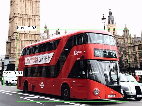 OpenCV SSD bus result